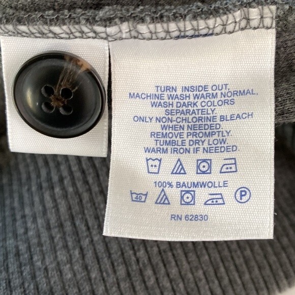 Land's End Button Front Sweater Cardigan Jacket Heavy Stretch Jersey Knit Cotton - Picture 12 of 16